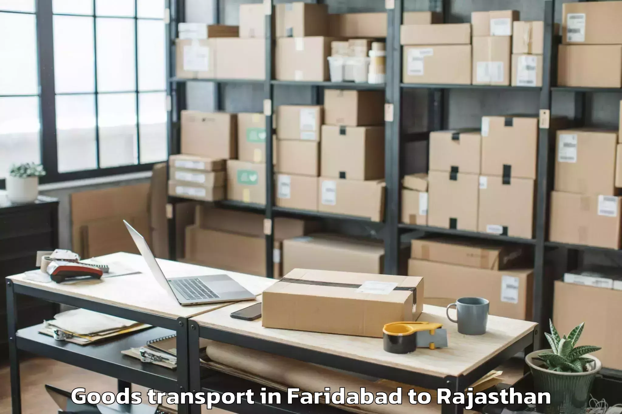 Top Faridabad to Nadbai Goods Transport Available